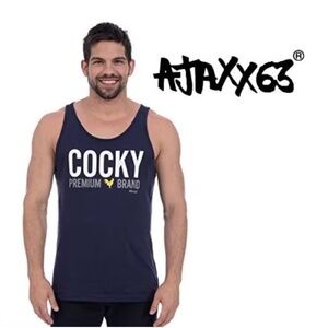 Ajaxx63 Cocky Tank Top 20" armpit to armpit seams Gently worn Cotton blend